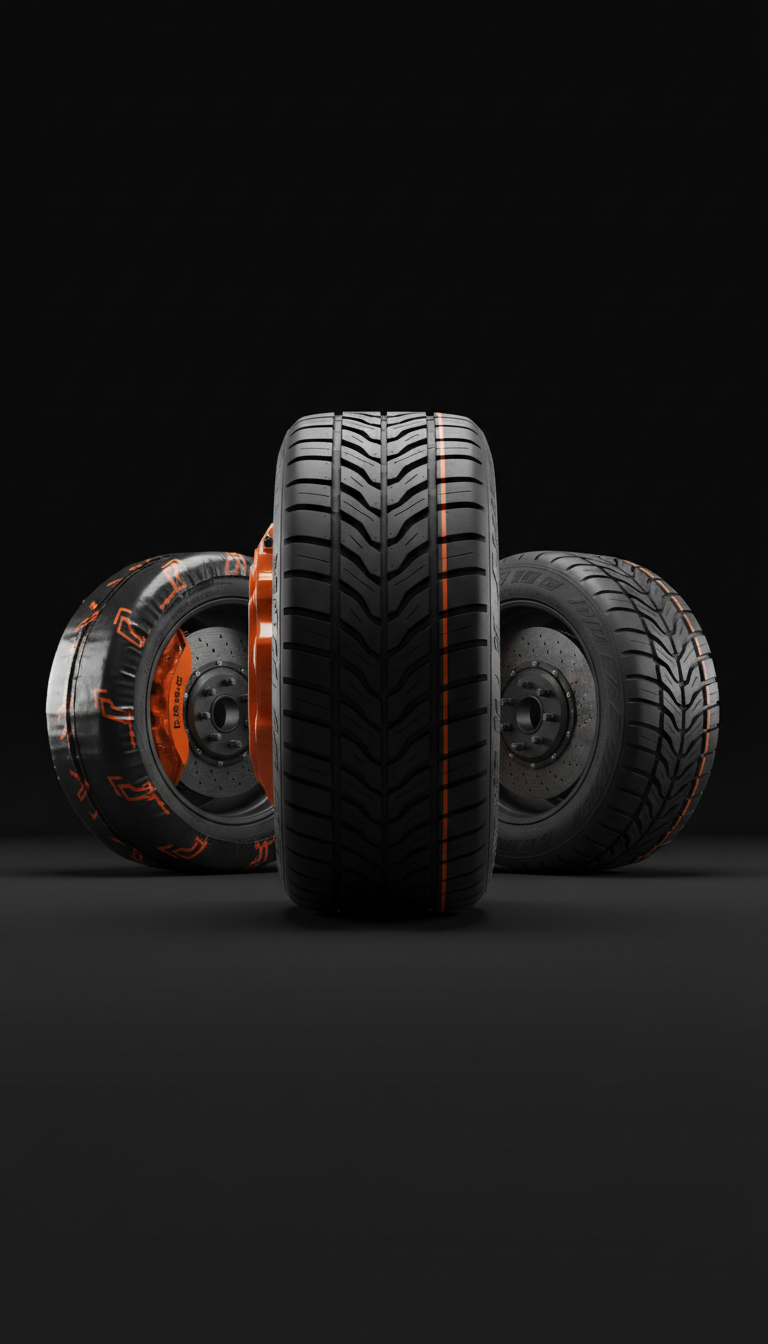 Brake Caliper Orange custom tire